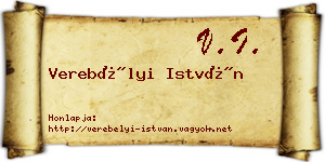 Verebélyi István névjegykártya